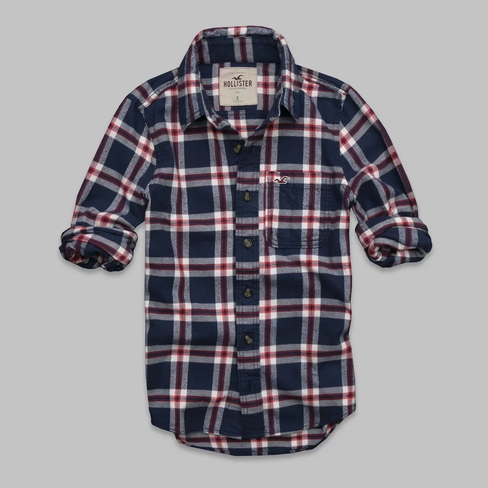 NWT Hollister HCO classic Flannel Shirt